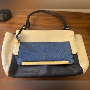 ***ESCADA*** Genuine Leather & Snakeskin Top-Handle Colorblock Handbag